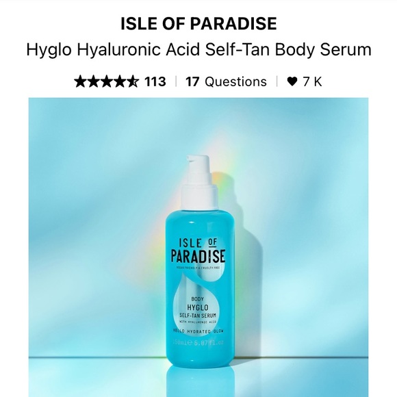 Isle of Paradise body hyglo self-tan serum with hyaluronic acid - Picture 1 of 3
